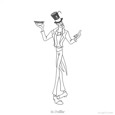 Free printable Dr. Facilier 4 Coloring Page - Free Printable Disney The Princess And The Frog PDFS Coloring Sheets coloring page