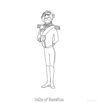 Free printable Duke of Weselton Coloring Page coloring page