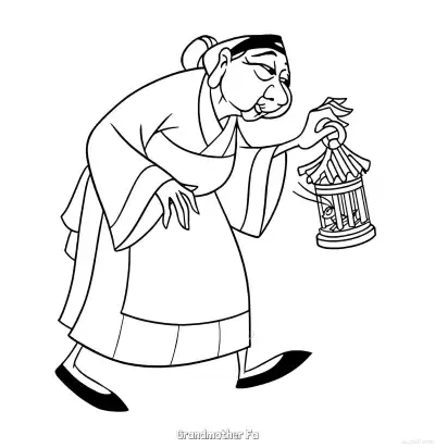 Free printable Grandmother Fa  Coloring Page - Free Printable Mulan PDFS Coloring Sheets coloring page