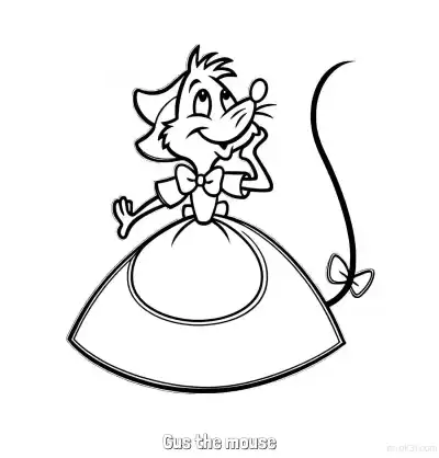 Free printable Gus the Mouse Waving Cute Coloring Page coloring page