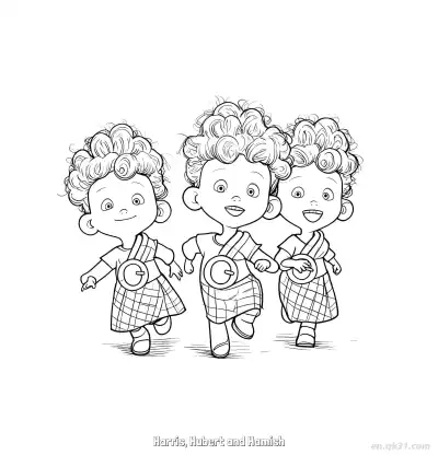Free printable Harris Hubert and Hamish Brave Disney Coloring Pages Printable Free coloring page