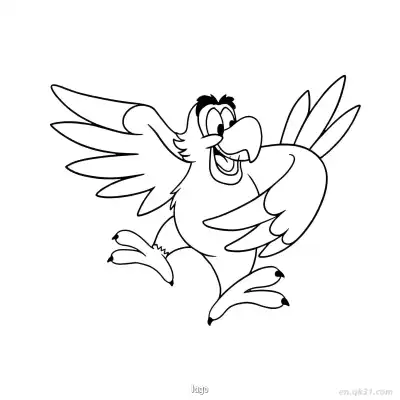 Free printable Iago 1 Coloring Page - Free Printable Disney Aladdin PDFS Coloring Sheets coloring page