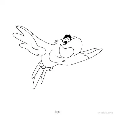 Free printable Iago Diving Flight Pose Coloring Page coloring page