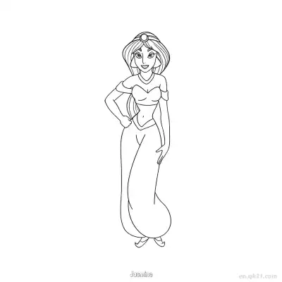 Free printable Jasmine 3 Coloring Page - Free Printable Disney Aladdin PDFS Coloring Sheets coloring page