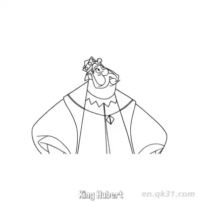 Free printable King Hubert Portrait Coloring Page coloring page
