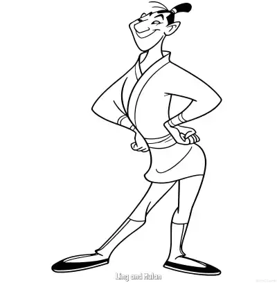 Free printable Ling and Mulan  Coloring Page - Free Printable Mulan PDFS Coloring Sheets coloring page