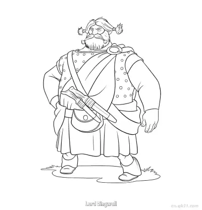 Free printable Lord Dingwall Merida Coloring Pages Disney Princess coloring page