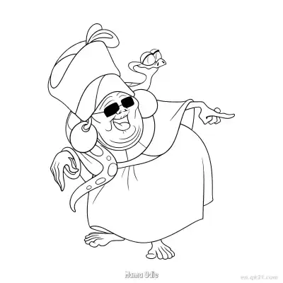 Free printable Mama Odie Dog 2 Coloring Page - Free Printable Disney The Princess And The Frog PDFS Coloring Sheets coloring page