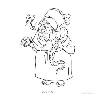 Free printable Mama Odie Dog 3 Coloring Page - Free Printable Disney The Princess And The Frog PDFS Coloring Sheets coloring page