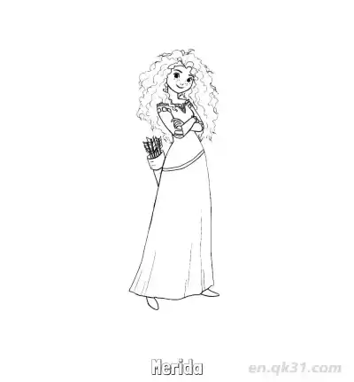 Free printable Merida Printable Coloring Pages for Brave Movie Fans coloring page