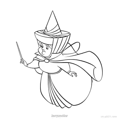 Free printable Merryweather Casting Magic Coloring Sheet coloring page