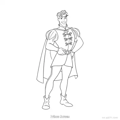 Free printable Prince Naveen 2 Coloring Page - Free Printable Disney The Princess And The Frog PDFS Coloring Sheets coloring page