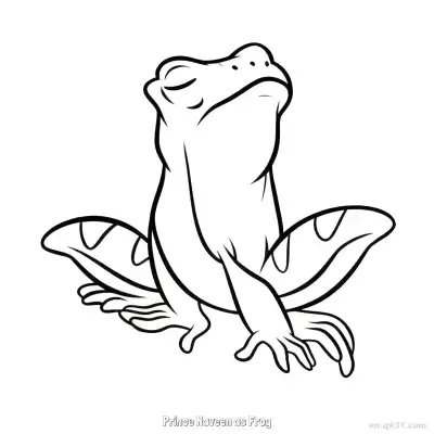 Free printable Prince Naveen as Frog 1 Coloring Page - Free Printable Disney The Princess And The Frog PDFS Coloring Sheets coloring page