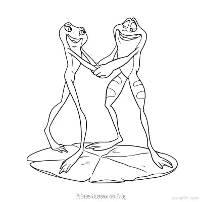 Free printable Prince Naveen as Frog 4 Coloring Page - Free Printable Disney The Princess And The Frog PDFS Coloring Sheets coloring page