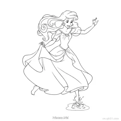 Free printable Princess Ariel 11 Coloring Page - Free Printable Disney The Little Mermaid PDFS Coloring Sheets coloring page