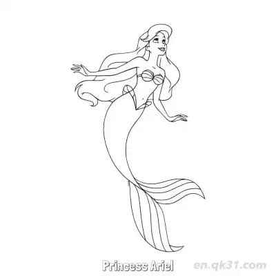 Free printable Princess Ariel 21 Coloring Page - Free Printable Disney The Little Mermaid PDFS Coloring Sheets coloring page