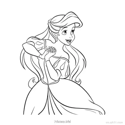 Free printable Princess Ariel 24 Coloring Page - Free Printable Disney The Little Mermaid PDFS Coloring Sheets coloring page