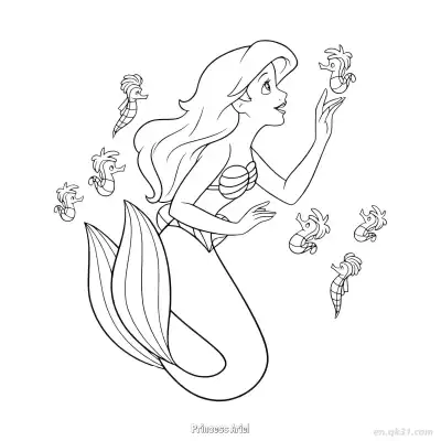 Free printable Princess Ariel 25 Coloring Page - Free Printable Disney The Little Mermaid PDFS Coloring Sheets coloring page