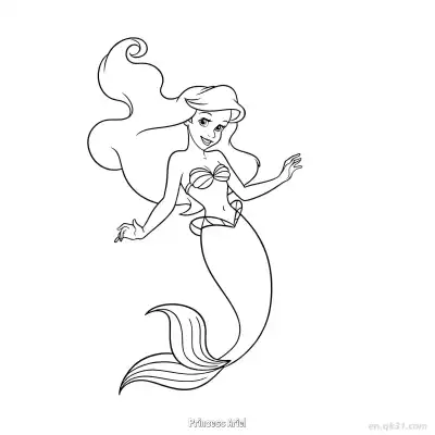 Free printable Princess Ariel 26 Coloring Page - Free Printable Disney The Little Mermaid PDFS Coloring Sheets coloring page