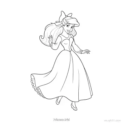 Free printable Princess Ariel 28 Coloring Page - Free Printable Disney The Little Mermaid PDFS Coloring Sheets coloring page