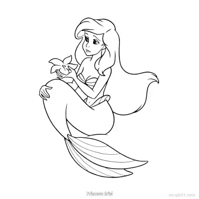 Free printable Princess Ariel 32 Coloring Page - Free Printable Disney The Little Mermaid PDFS Coloring Sheets coloring page
