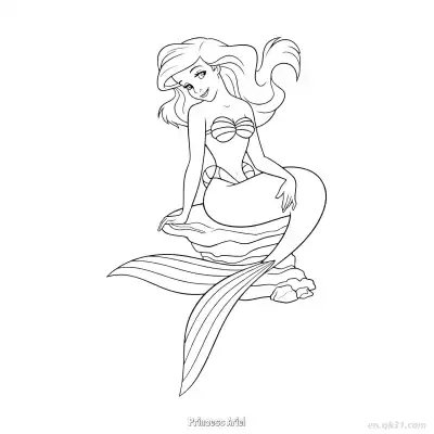 Free printable Princess Ariel 38 Coloring Page - Free Printable Disney The Little Mermaid PDFS Coloring Sheets coloring page