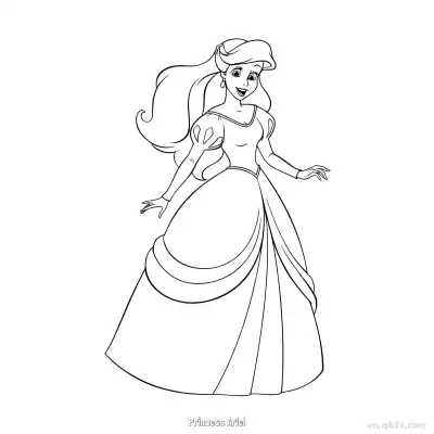 Free printable Princess Ariel 39 Coloring Page - Free Printable Disney The Little Mermaid PDFS Coloring Sheets coloring page
