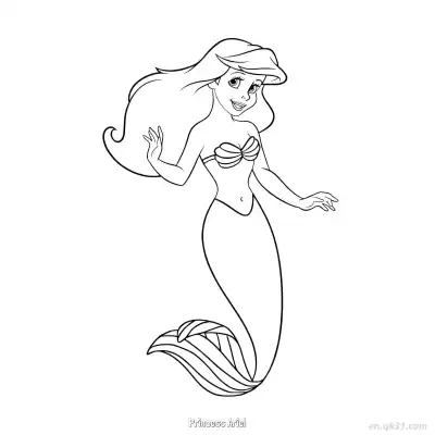Free printable Princess Ariel 40 Coloring Page - Free Printable Disney The Little Mermaid PDFS Coloring Sheets coloring page