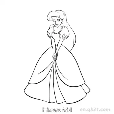 Free printable Princess Ariel 42 Coloring Page - Free Printable Disney The Little Mermaid PDFS Coloring Sheets coloring page
