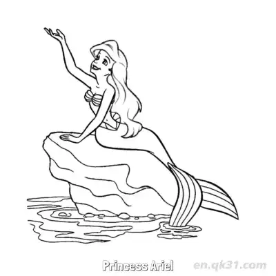 Free printable Princess Ariel 43 Coloring Page - Free Printable Disney The Little Mermaid PDFS Coloring Sheets coloring page