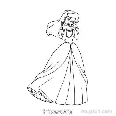 Free printable Princess Ariel 8 Coloring Page - Free Printable Disney The Little Mermaid PDFS Coloring Sheets coloring page