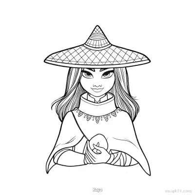 Free printable Raya 16 Coloring Page - Free Printable Disney Raya and the Last Dragon PDFS Coloring Sheets coloring page