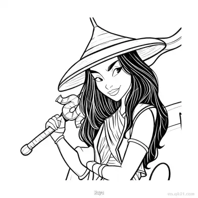 Free printable Raya 17 Coloring Page - Free Printable Disney Raya and the Last Dragon PDFS Coloring Sheets coloring page