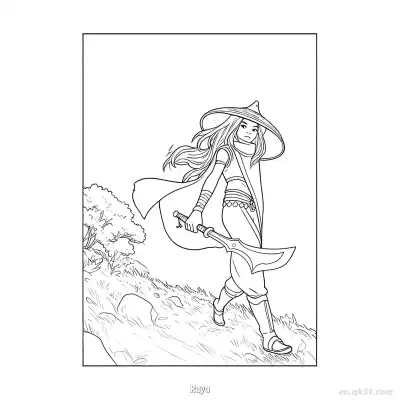 Free printable Raya 19 Coloring Page - Free Printable Disney Raya and the Last Dragon PDFS Coloring Sheets coloring page