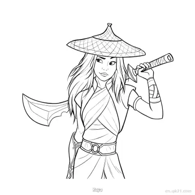 Free printable Raya 3 Coloring Page - Free Printable Disney Raya and the Last Dragon PDFS Coloring Sheets coloring page