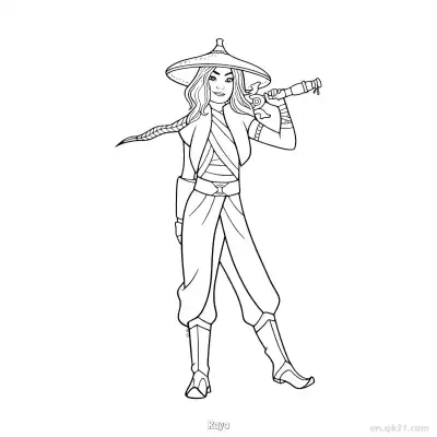 Free printable Raya 4 Coloring Page - Free Printable Disney Raya and the Last Dragon PDFS Coloring Sheets coloring page