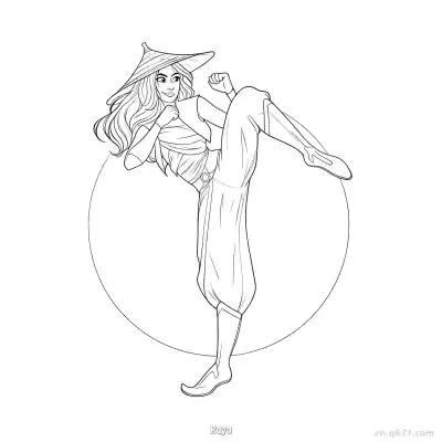 Free printable Raya 8 Coloring Page - Free Printable Disney Raya and the Last Dragon PDFS Coloring Sheets coloring page