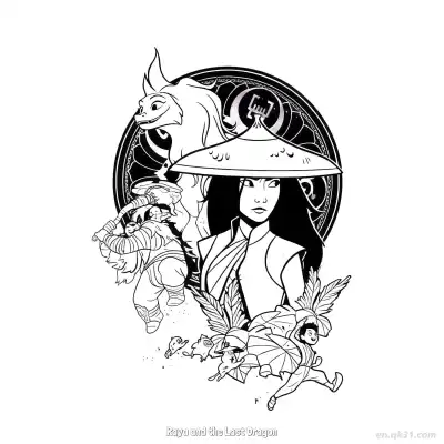 Free printable Raya and the Last Dragon  Coloring Page - Free Printable Disney Raya and the Last Dragon PDFS Coloring Sheets coloring page
