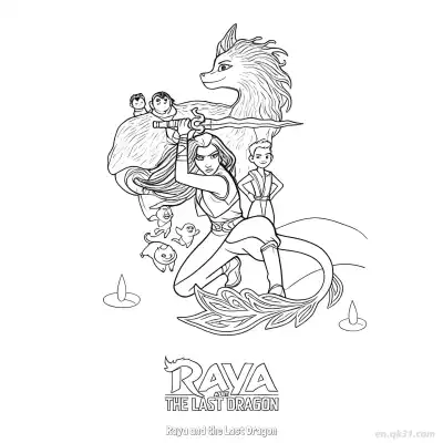 Free printable Raya and the Last Dragon 1 Coloring Page - Free Printable Disney Raya and the Last Dragon PDFS Coloring Sheets coloring page