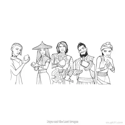 Free printable Raya and the Last Dragon 3 Coloring Page - Free Printable Disney Raya and the Last Dragon PDFS Coloring Sheets coloring page