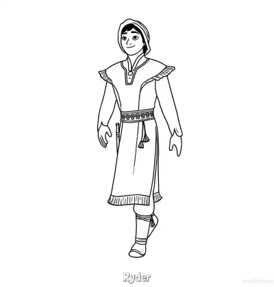 Free printable Ryder Walking Pose Coloring Page coloring page