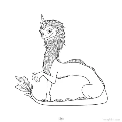 Free printable Sisu 4 Coloring Page - Free Printable Disney Raya and the Last Dragon PDFS Coloring Sheets coloring page