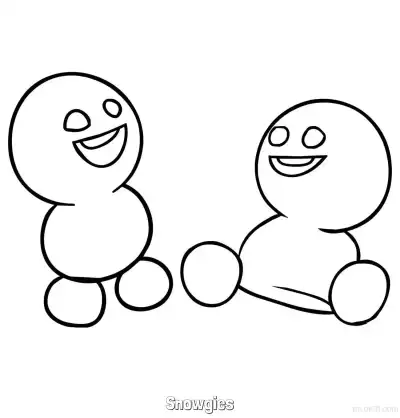 Free printable Snowgies Duo Coloring Page coloring page