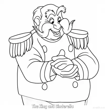Free printable The King Clapping Happily Coloring Page coloring page