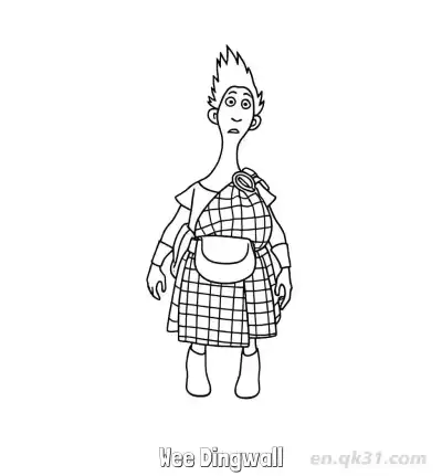 Free printable Wee Dingwall Brave Movie Coloring Pages Disney coloring page