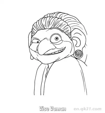 Free printable The Witch Brave Disney Coloring Pages with Cauldron coloring page