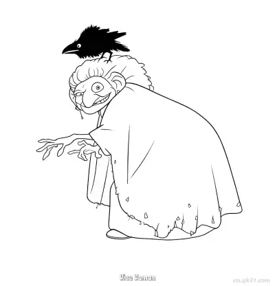 Free printable Witch Brave Coloring Pictures Disney Princess Merida Story coloring page