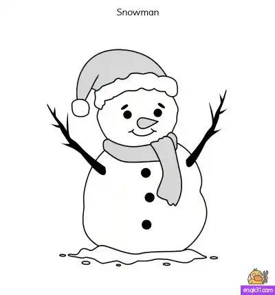 Free printable Christmas Snowman Coloring Pages: Free & Printable coloring page
