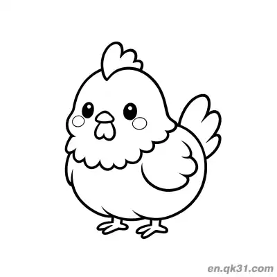 Free printable Adorable Baby Chick with Blush Coloring Page - Cute & Easy for Kids coloring page