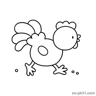 Free printable Cartoon Rooster Laying Eggs Coloring Page | Silly Farm Scene coloring page
